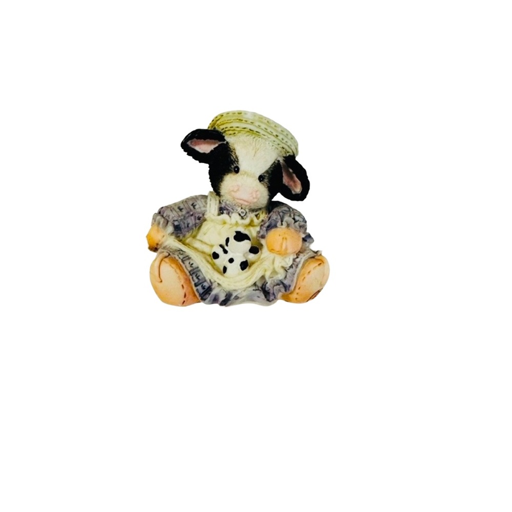 Mary Moo Moos “Eggstra‑Special” Cow Figurine – Enesco Collectible
